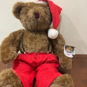 Vintage 1993 Vermont Teddy Bear - Mr. Santa Claus Bear